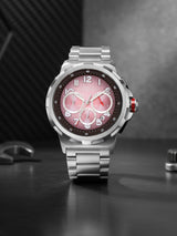 Men's Silver Casual Round Analogue Watch-FCM04BSM