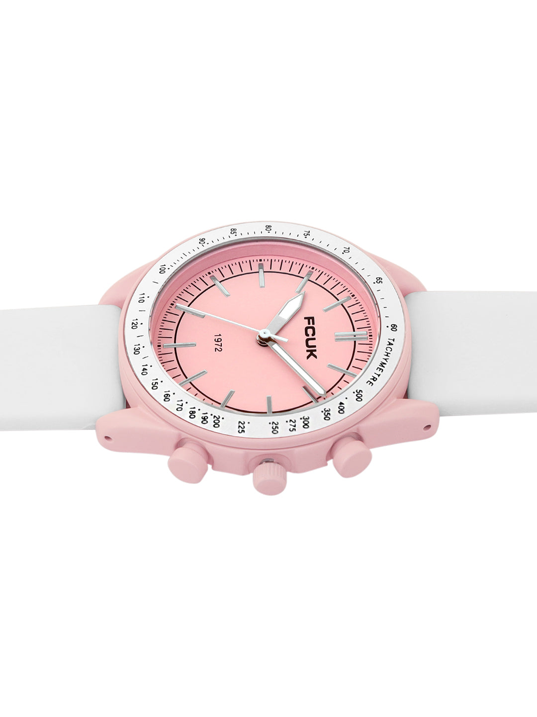 Men's White Casual Round Analogue Watch-FCMX3A