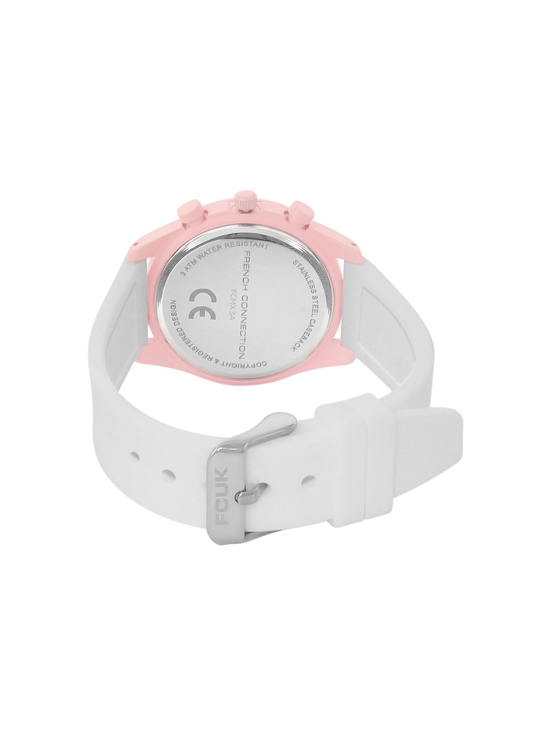 Men's White Casual Round Analogue Watch-FCMX3A