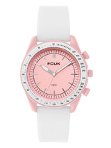 Men's White Casual Round Analogue Watch-FCMX3A