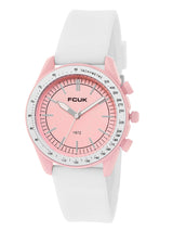 Men's White Casual Round Analogue Watch-FCMX3A