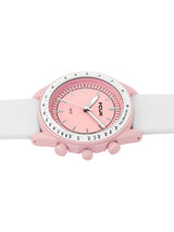 Men's White Casual Round Analogue Watch-FCMX3A