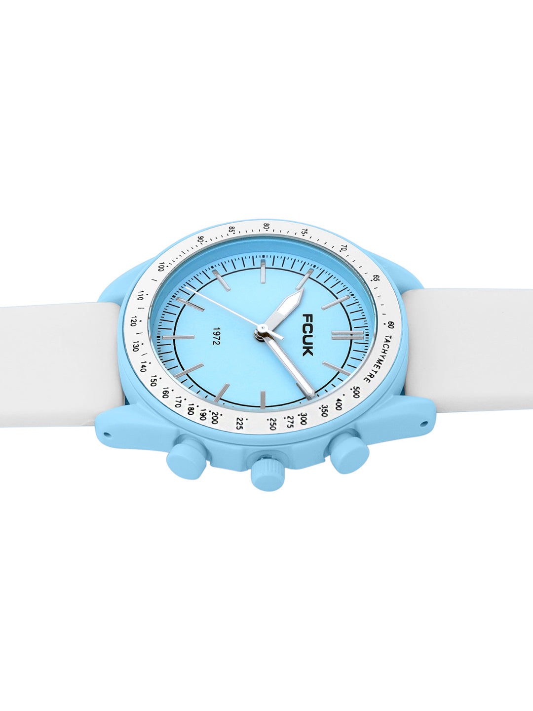 Men's White Casual Round Analogue Watch-FCMX3B