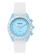Men's White Casual Round Analogue Watch-FCMX3B