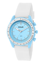 Men's White Casual Round Analogue Watch-FCMX3B