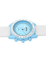 Men's White Casual Round Analogue Watch-FCMX3B