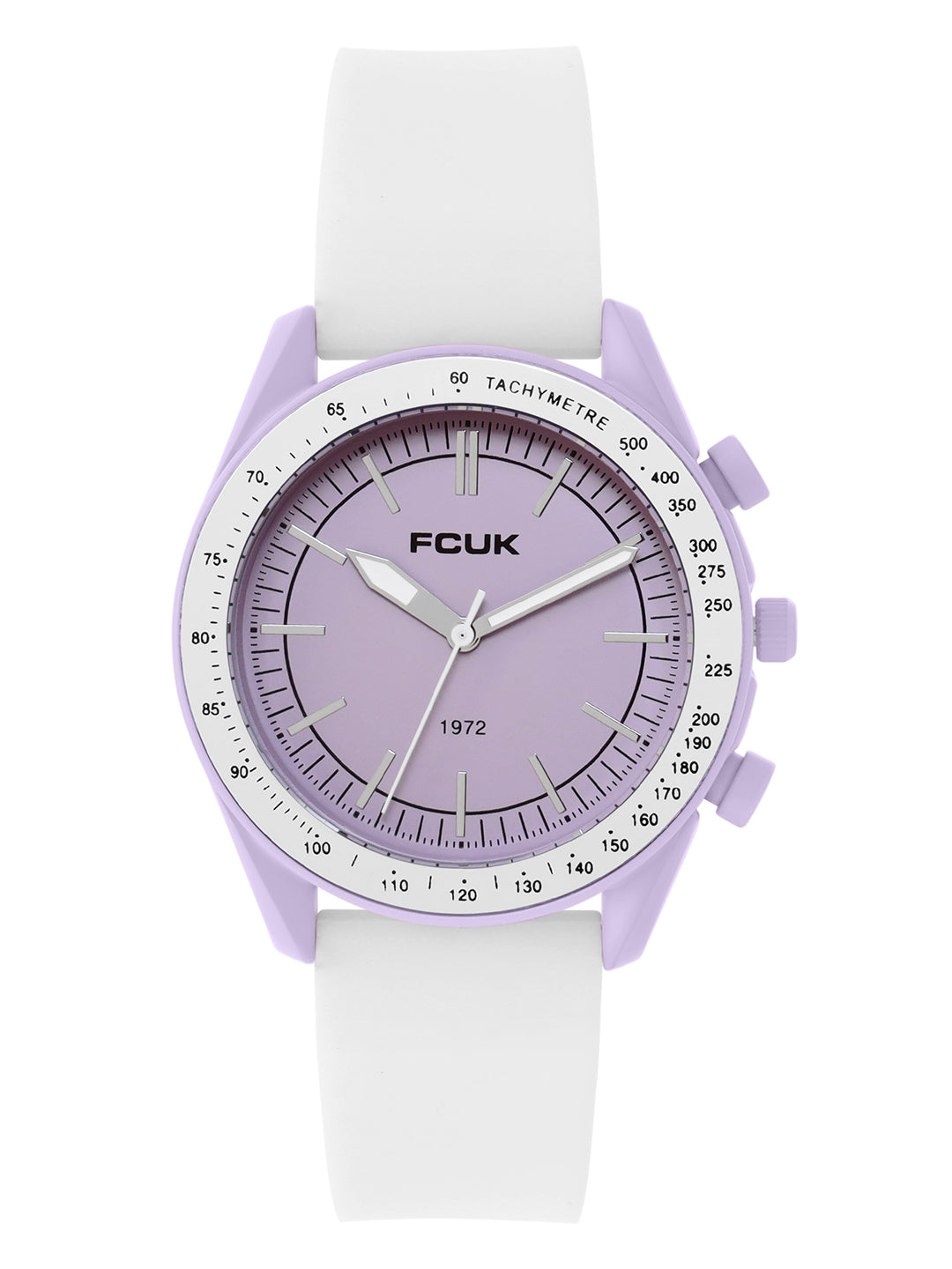 Men's White Casual Round Analogue Watch-FCMX3C