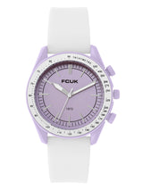 Men's White Casual Round Analogue Watch-FCMX3C