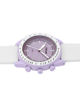 Men's White Casual Round Analogue Watch-FCMX3C