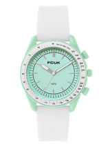 Men's White Casual Round Analogue Watch-FCMX3D