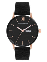 Men's Black Casual Round Analogue Watch-FCN00034B