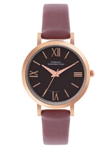 Women's Brown Casual Round Analogue Watch-FCN00037C