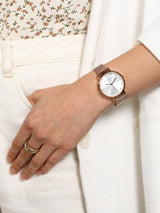 Women's Rose Gold Casual Round Analogue Watch-FCN00080G
