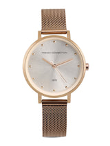 Women's Rose Gold Casual Round Analogue Watch-FCN00080G