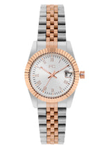 Women's Rose Gold Casual Round Analogue Watch-FCN00085C