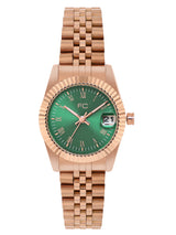 Women's Rose Gold Casual Round Analogue Watch-FCN00085E