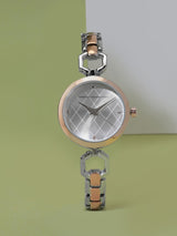 Women's Rose Gold Casual Round Analogue Watch-FCN00092D