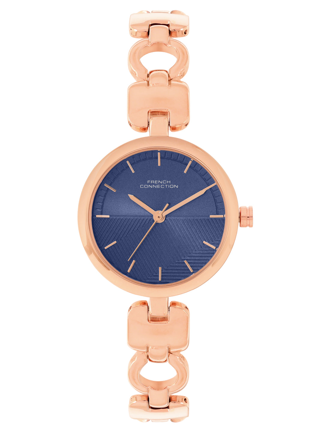 Women's Blue Metal Round Analogue Watch