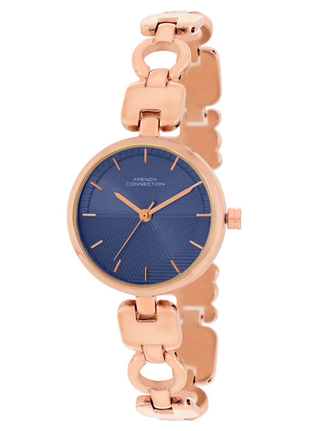 Women's Blue Metal Round Analogue Watch