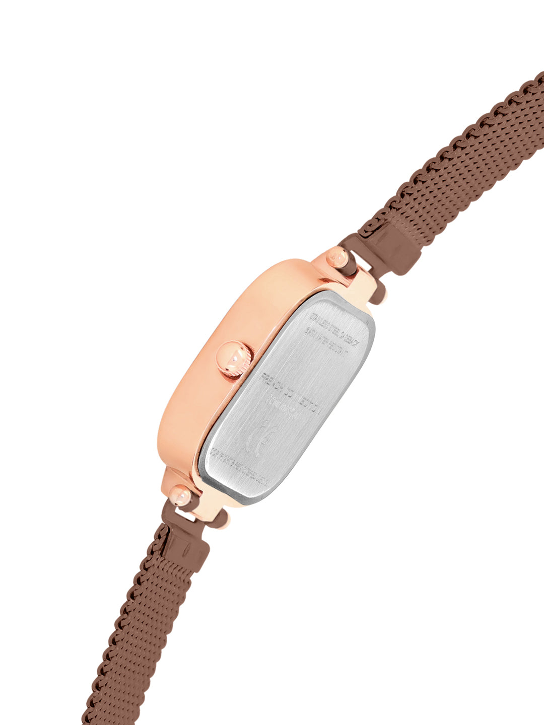 Women's Brown Metal Square Analogue Watch