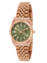 Women's Green Alloy Round Analogue Watch
