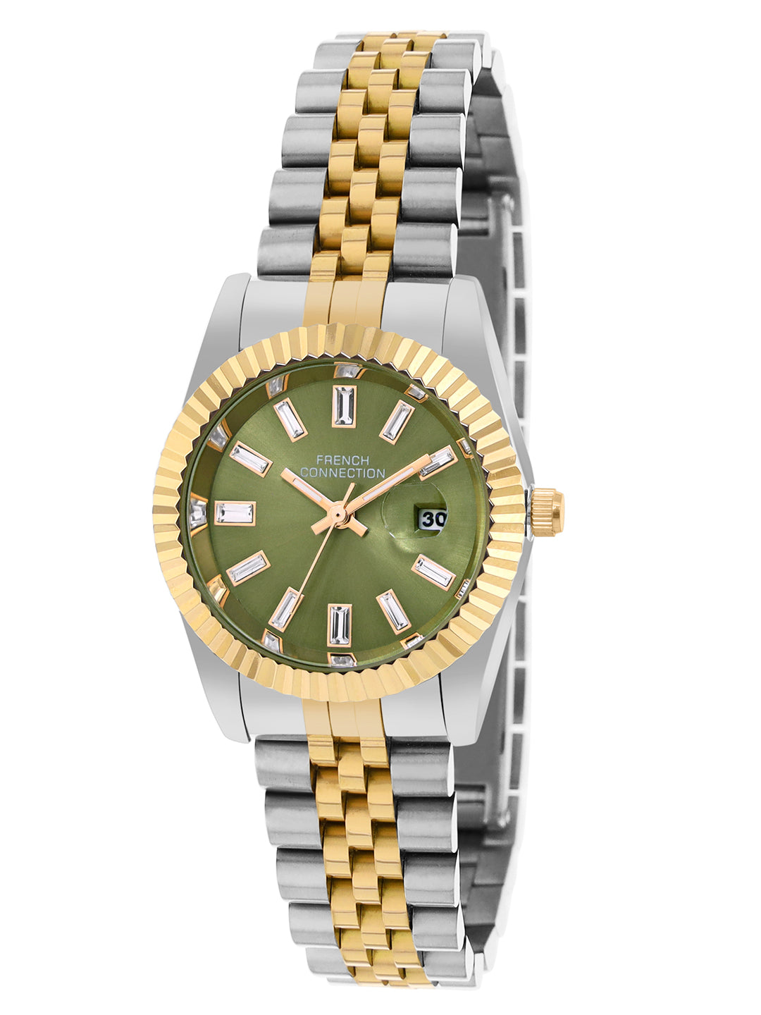 Women's Green Alloy Round Analogue Watch