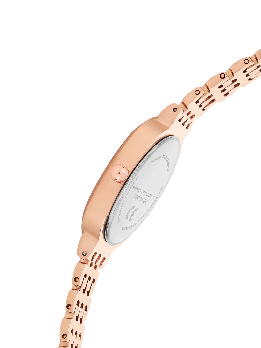 Women's Black Metal Oval Analogue Watch