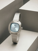 Women's Silver Metal Square Analogue Watch