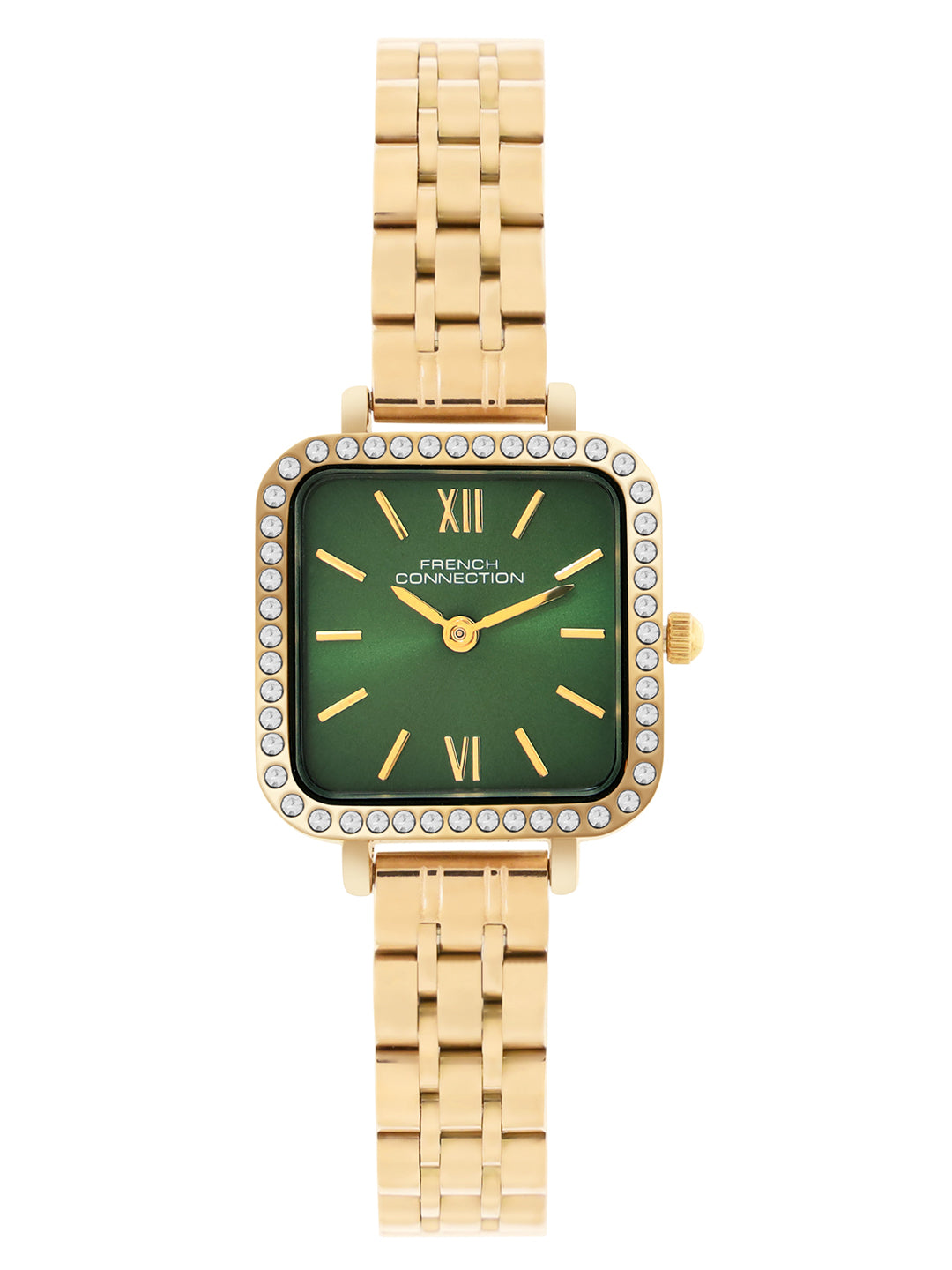 Women's Gold Metal Square Analogue Watch