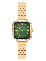 Women's Gold Metal Square Analogue Watch