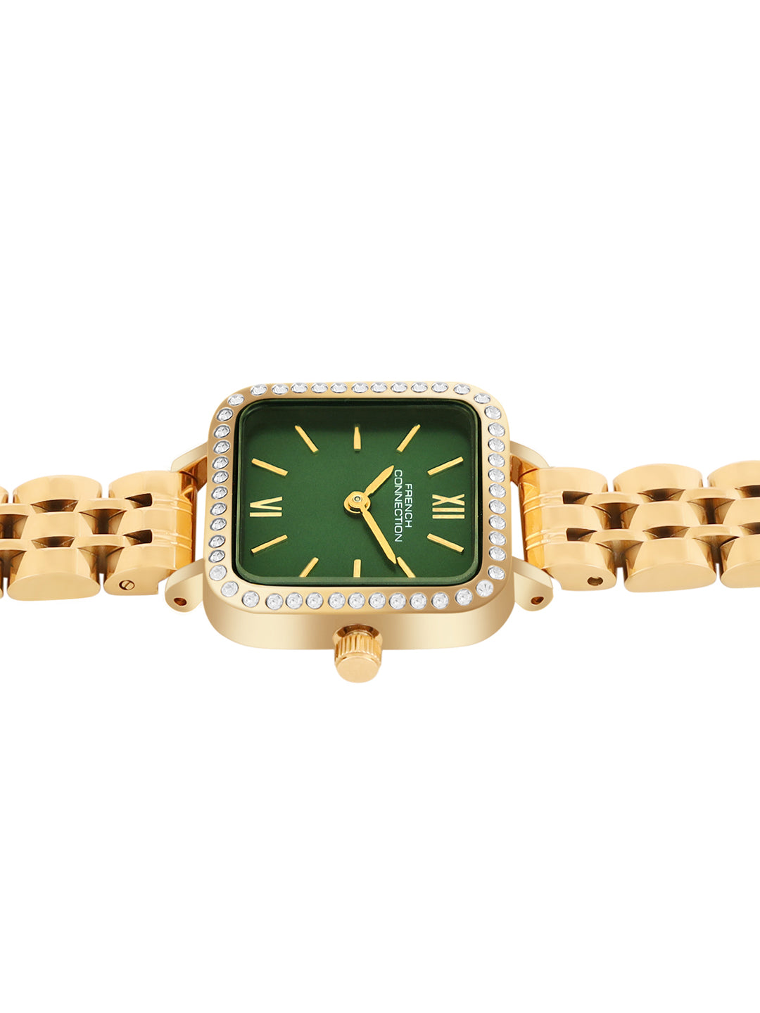 Women's Gold Metal Square Analogue Watch