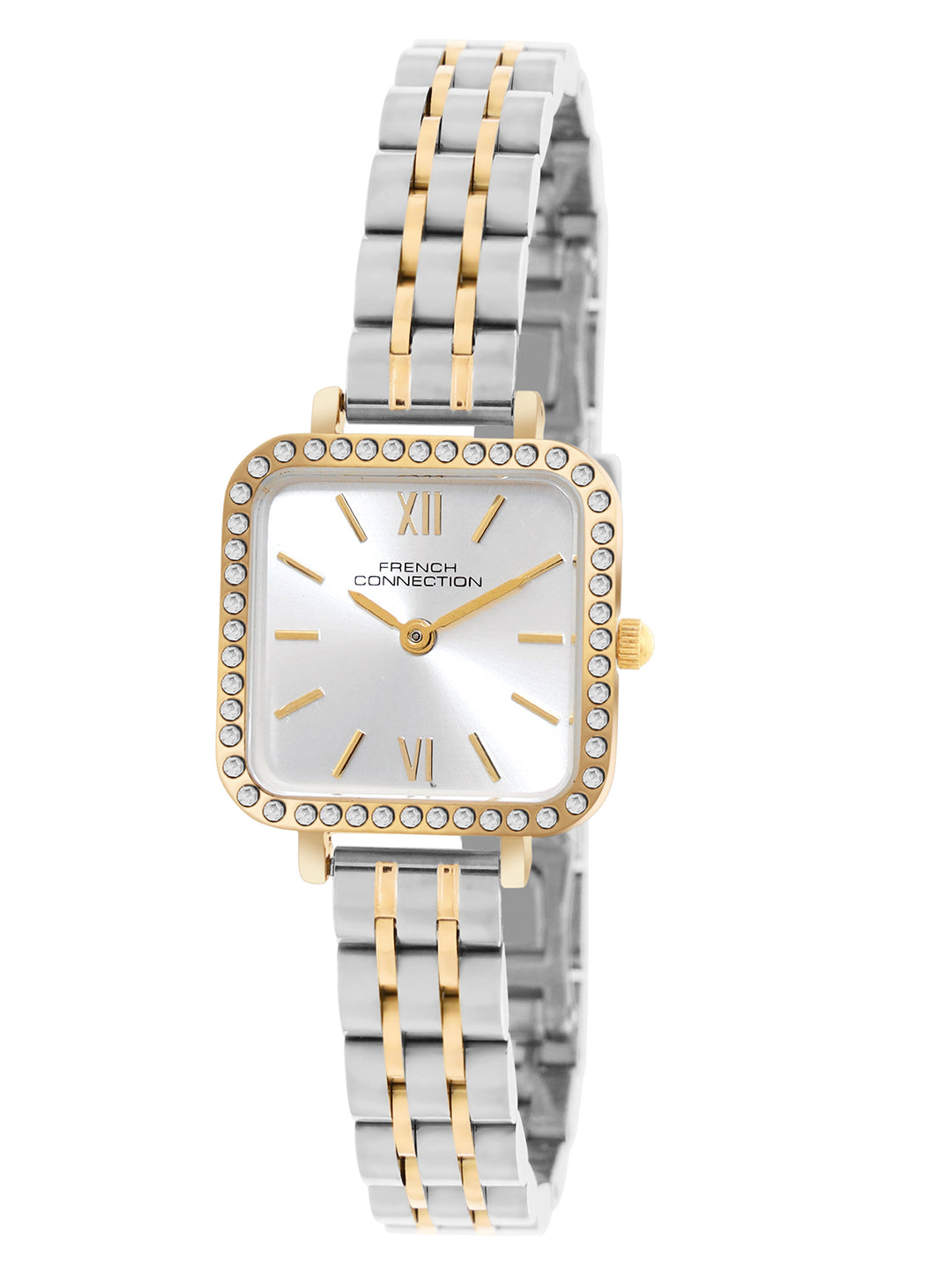 Women's Gold Metal Square Analogue Watch