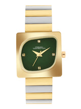 Women's Gold Metal Square Analogue Watch