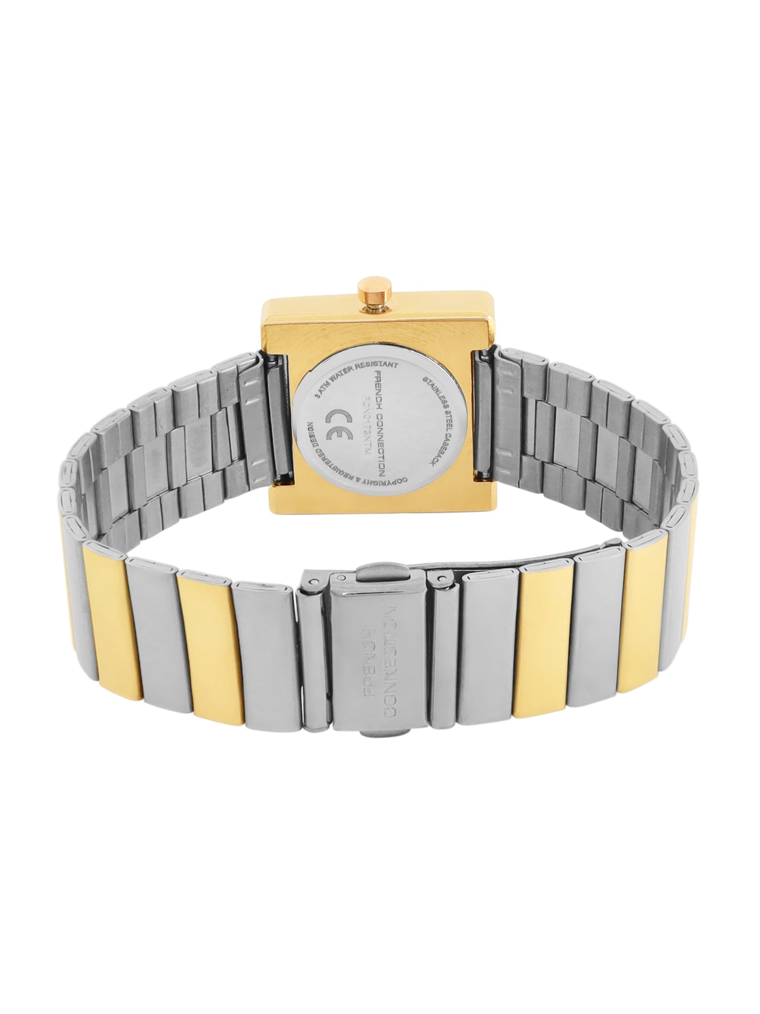 Women's Gold Metal Square Analogue Watch