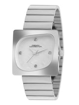 Women's Silver Metal Square Analogue Watch