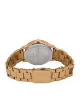 Women's Gold Casual Round Analogue Watch-FCN054C