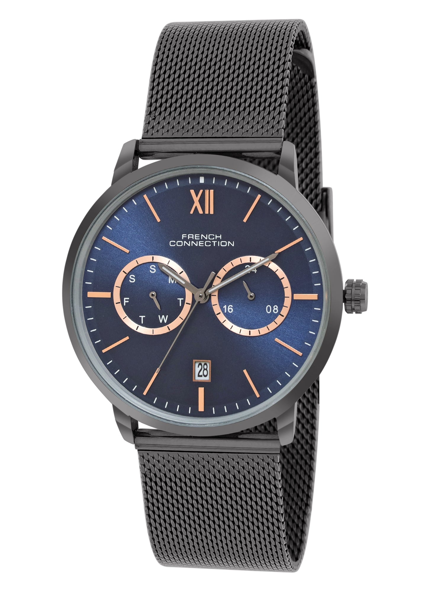 Men's Grey Casual Round Analogue Watch-FCN085GNM