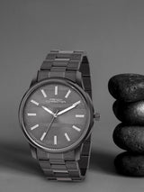 Men's Grey Casual Round Analogue Watch-FCN091GNM