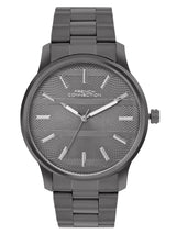 Men's Grey Casual Round Analogue Watch-FCN091GNM
