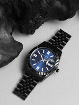 Men's Black Casual Round Analogue Watch-FCP41BM