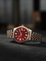 Men's Silver Gold Tone Casual Round Analogue Watch-FCP41RTM-M