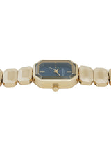 Women's Gold Metal Oval Analogue Watch