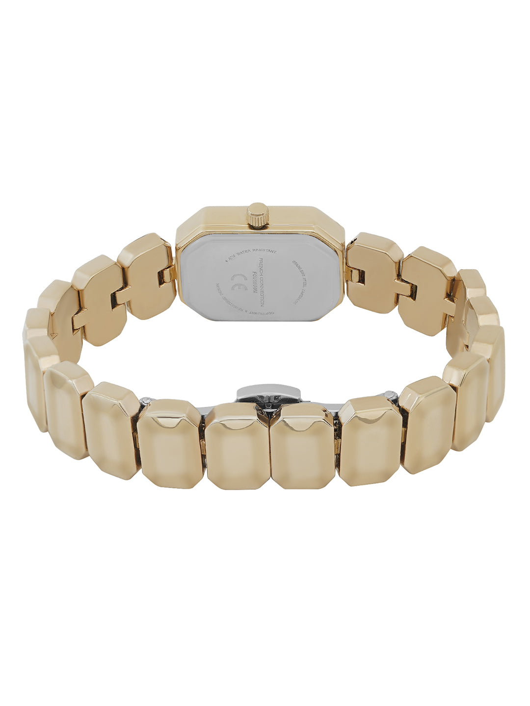 Women's Gold Metal Oval Analogue Watch