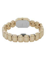 Women's Gold Metal Oval Analogue Watch