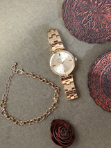 Women's gold Casual Analogue Watch-FCW04GM