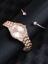 Women's Rose Gold Casual Analogue Watch-FCW07RGM