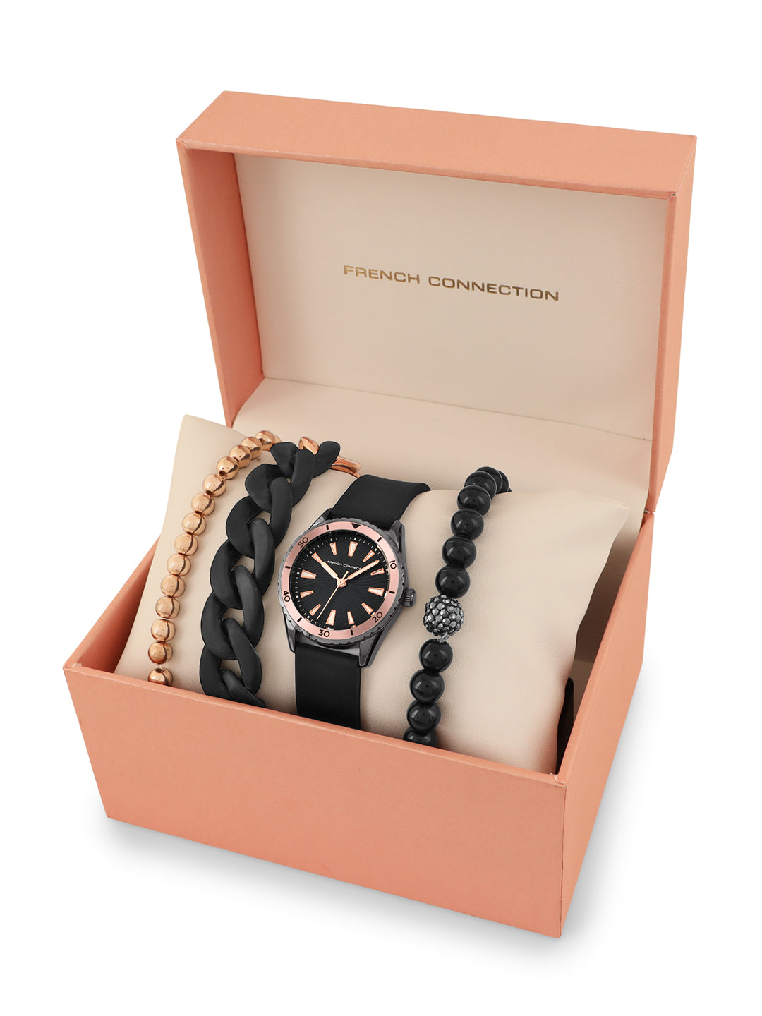 Women's Black Casual Round Analogue Watch-FCW13BL