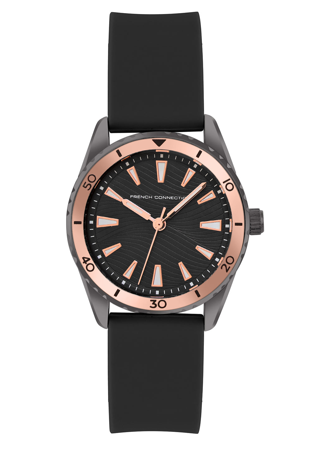 Women's Black Casual Round Analogue Watch-FCW13BL