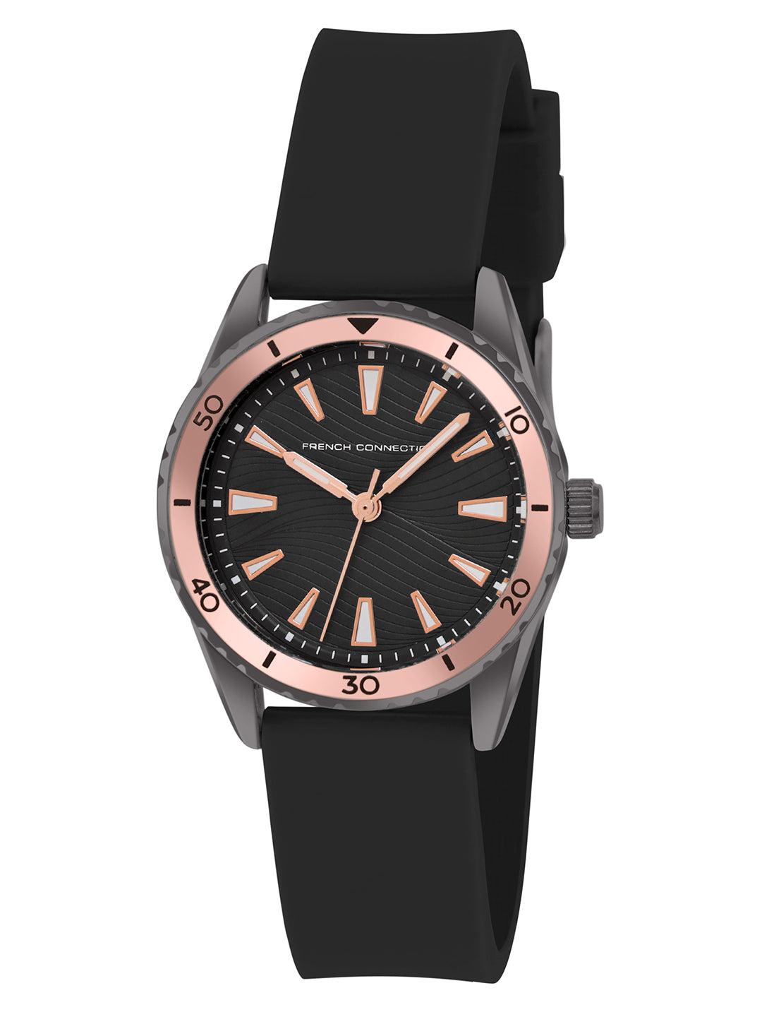 Women's Black Casual Round Analogue Watch-FCW13BL