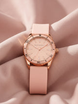 Women's Pink Casual Round Analogue Watch-FCW13PL